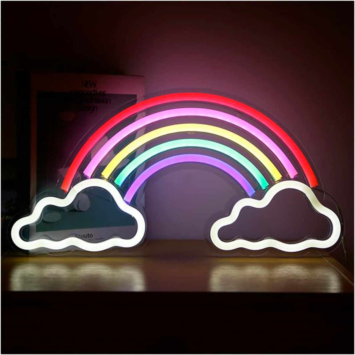 Lampara Arcoiris Nubes Led Neon