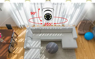 Foco Cámara Seguridad IP Bombillo Wifi Panorámica