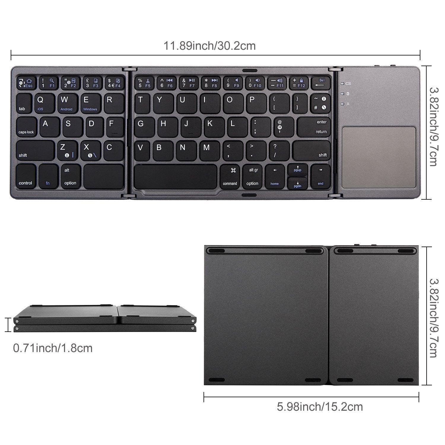 Teclado Plegable Inalambrico Portatil